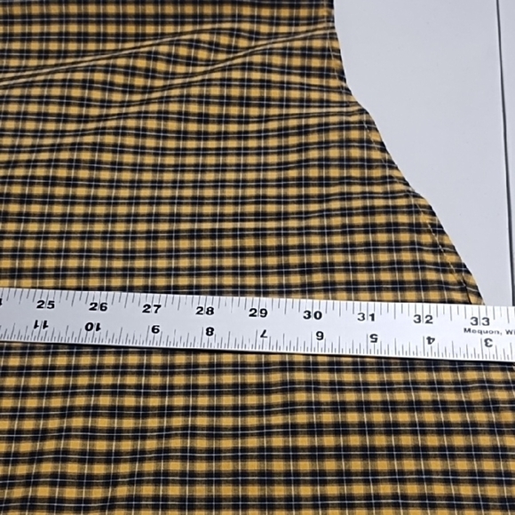 Black & Yellow Plaid Soft Button-Down Shirt Pen Pocket - Picture 8 of 14